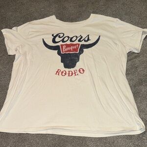 Coors Banquet Rodeo Women's White Tee